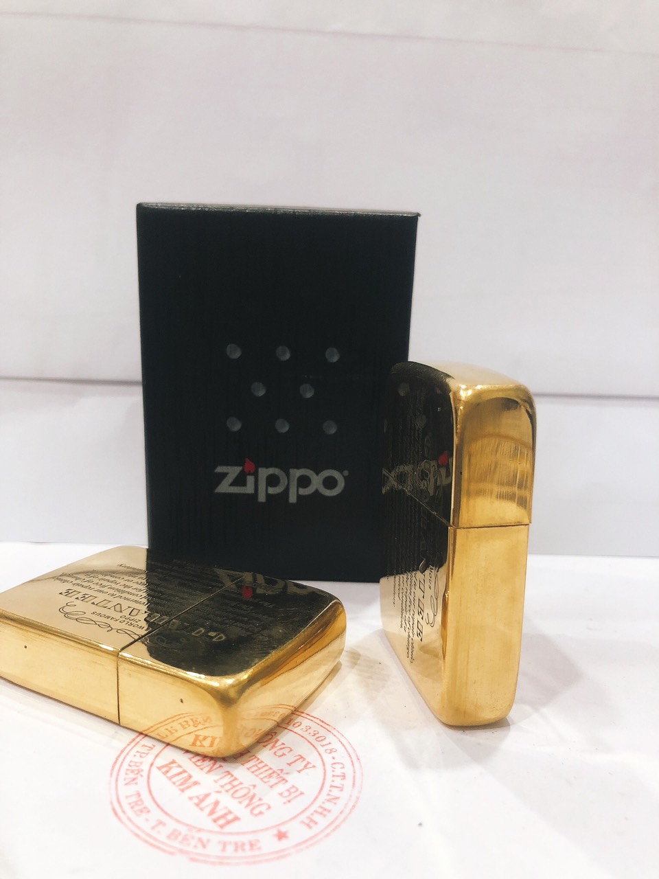 Bật lửa Zippo phiên bản 1941, khắc chìm GUARANTEE,  Hàng loại 1 vỏ bằng đồng có tem đỏ