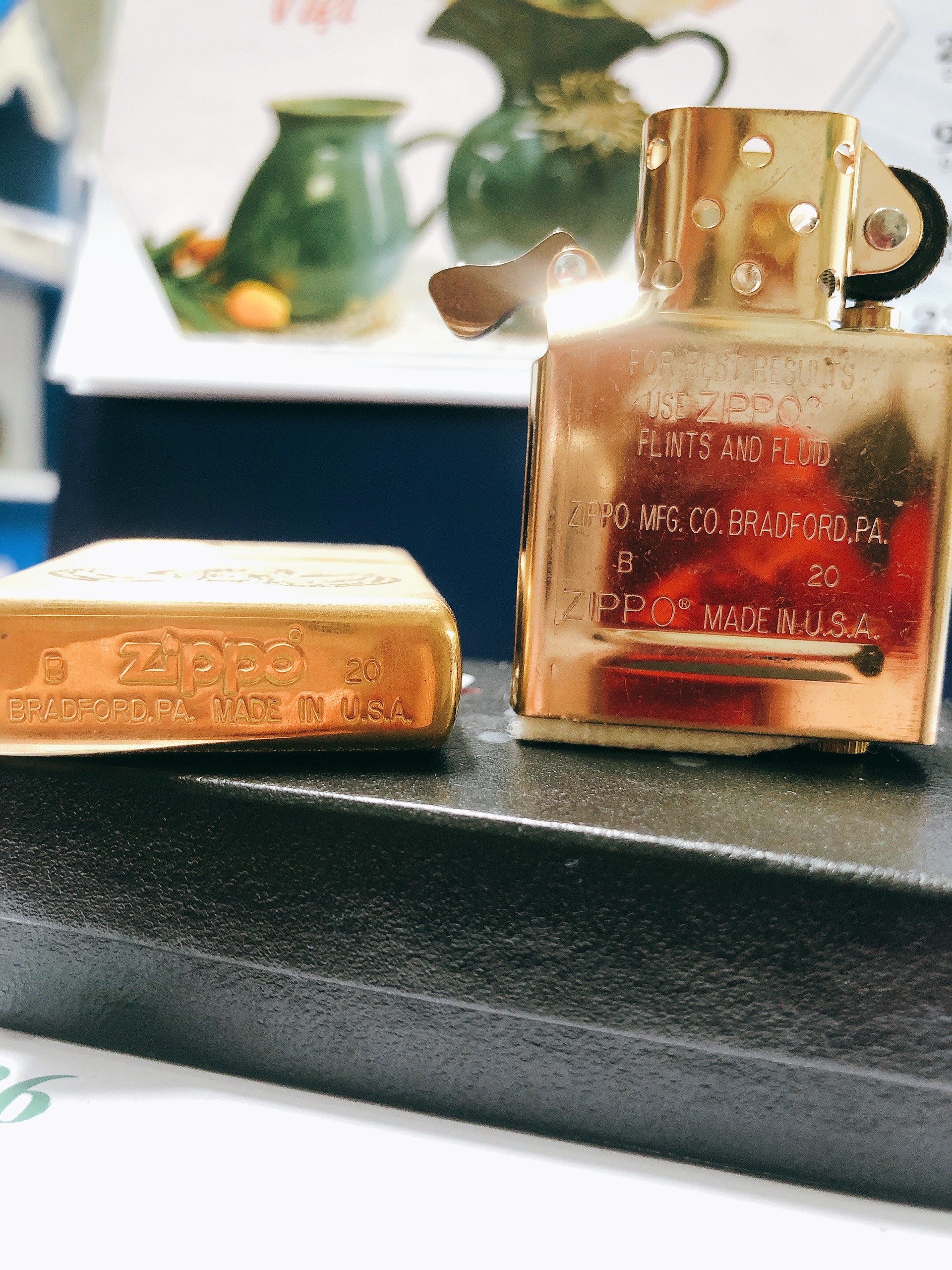 BẬT LỬA ZIPPO MỸ 204, Solid Brass KHẮC ĂN MÒN Full nắp chủ đề AIRBORNE, Hàng chính hãng
