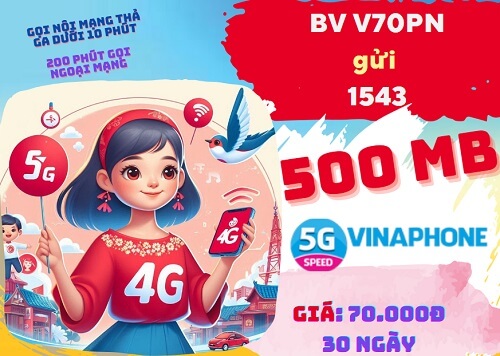 Sim Telesale Vinaphone ưu đãi 1500 phút gọi nội mạng, thêm 200 phút ngoại mạng chỉ 70k, Hàng chính hãng