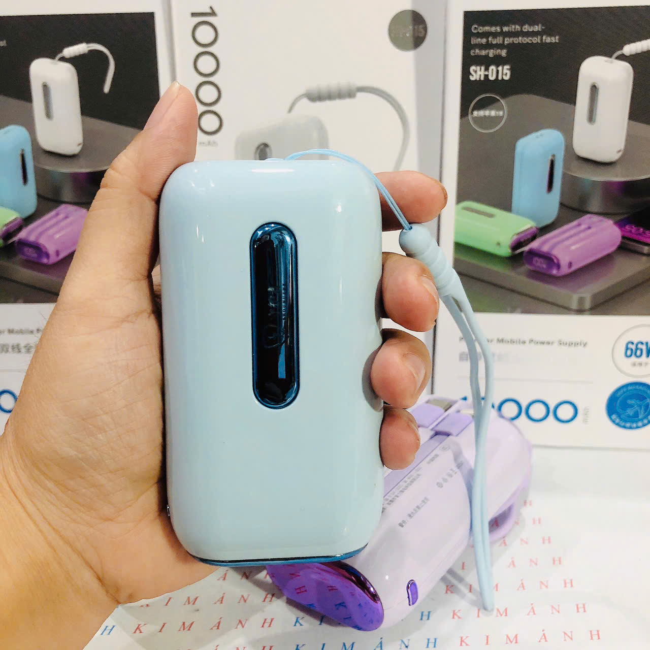 Pin sạc dự phòng SH-015 công suất 22.5W sạc siêu nhanh, dung lượng 10000mAh sạc nhanh hai chiều, có tiêu chuẩn 3C