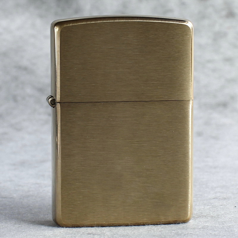 Bật lửa Zippo Mỹ Brushed brass, Cam kết hàng chính hãng có giấy Hải quan gửi kèm đơn hàng