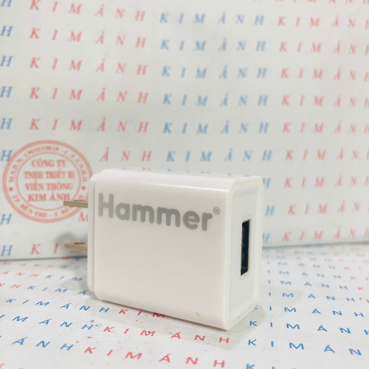 Củ sạc Hammer dòng điện chuẩn 2.1A cổng USB, Check Qr kiểm tra hàng chính hãng bảo hành 12 tháng