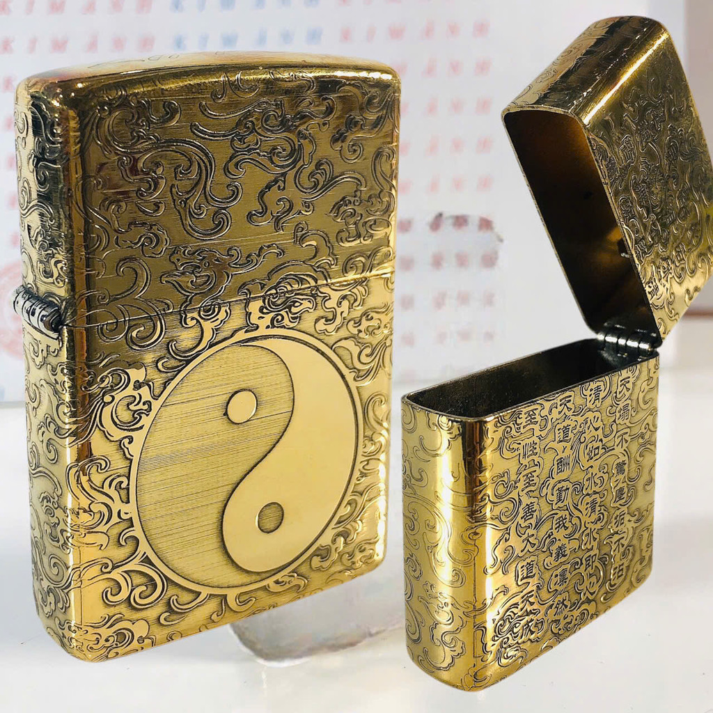 Bật lửa, hộp quẹt Zippo Armor vỏ dầy khắc ăn mòn Đấu Chiến Thắng Phật, Vỏ đồng có tem đỏ