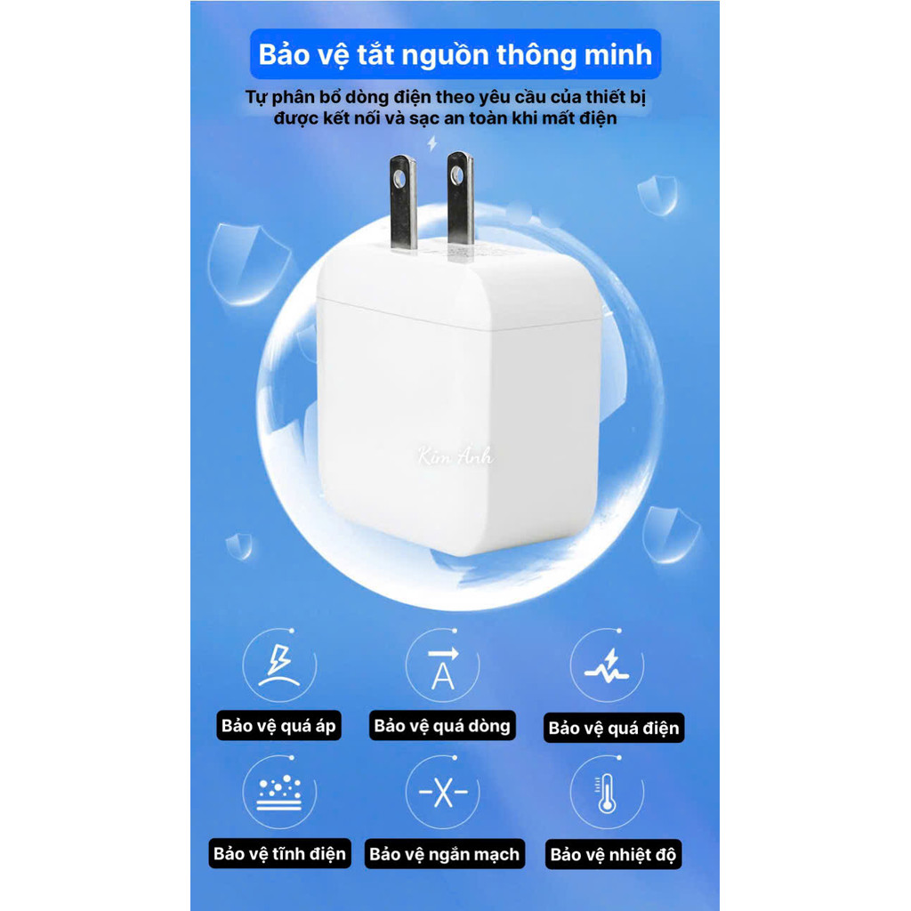 Củ sạc xuất Nhật 2.4A KFLY ( JHX-AC1908) chứng nhận PSE tiêu chuẩn Nhật Bản, dùng thử 30 ngày, bảo hành chính hãng 1 năm