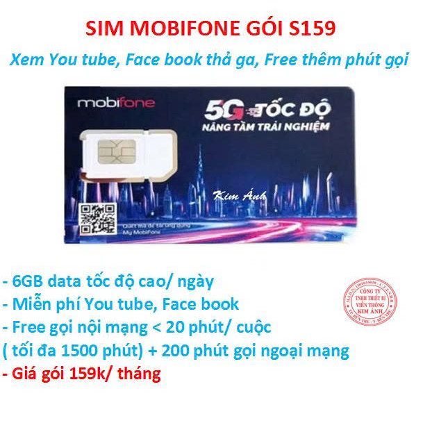 Sim Mobifone các gói cước chuyên thoại, data và mạng xã hội : Tik tok, You tube, Face book - Giá rẻ chỉ có tại Kim Ánh