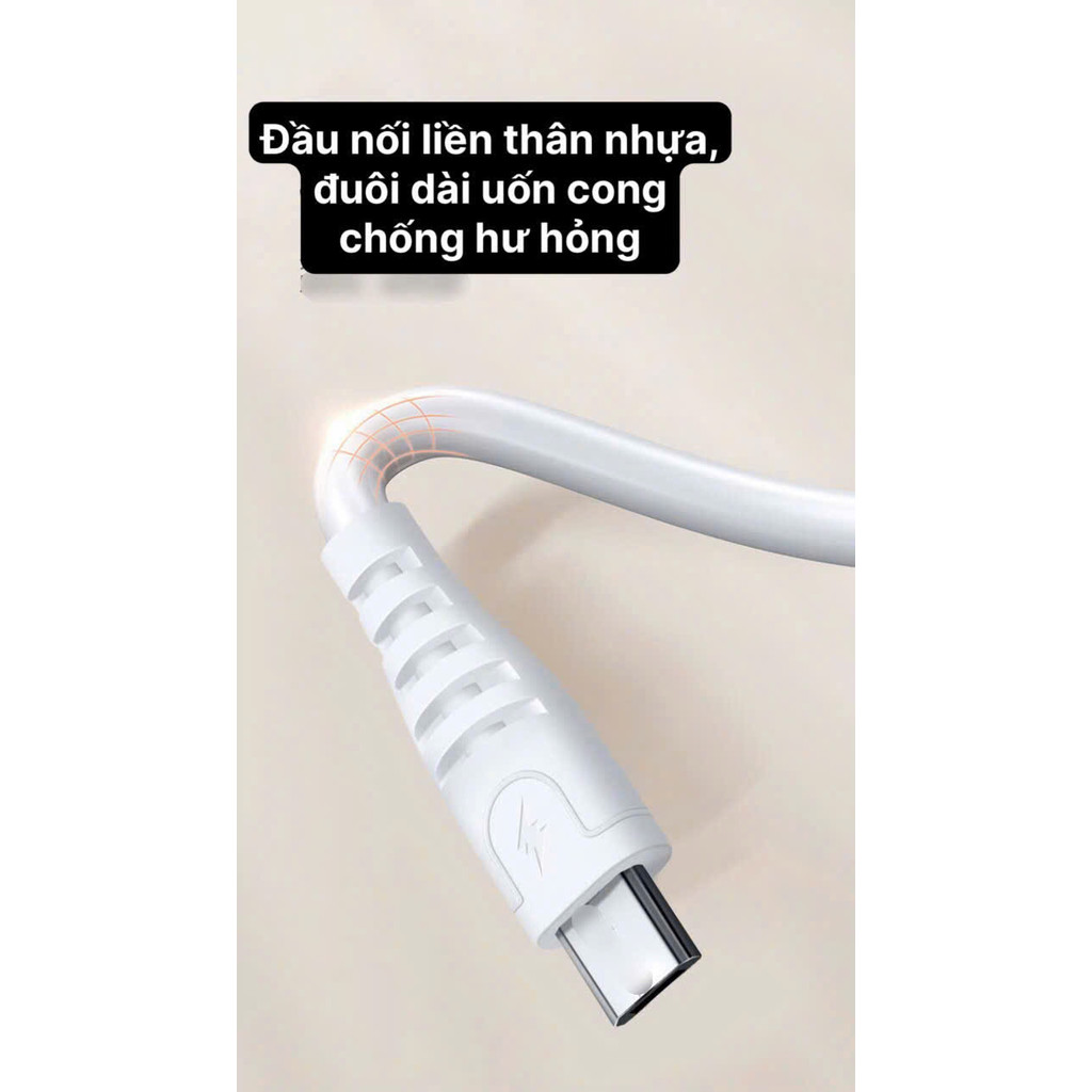 Dây sạc LI-TOP LX33 chân Type C (hộp giây), dòng điện 5V- 3A, Kim Ánh cho dùng thử 30 ngày, bảo hành chính hãng 12 tháng