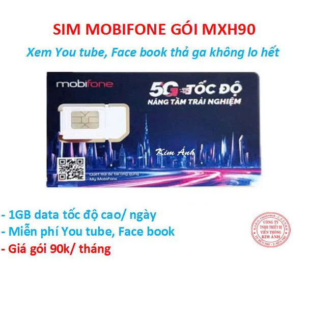 Sim Mobifone các gói cước chuyên thoại, data và mạng xã hội : Tik tok, You tube, Face book - Giá rẻ chỉ có tại Kim Ánh