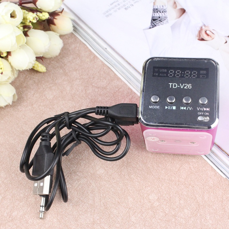 Loa bluetooth mini TD-V26, nhỏ gọn trong lòng bàn tay, chất liệu nhôm cao cấp, giá vừa túi tiền cho nhân viên, công nhân