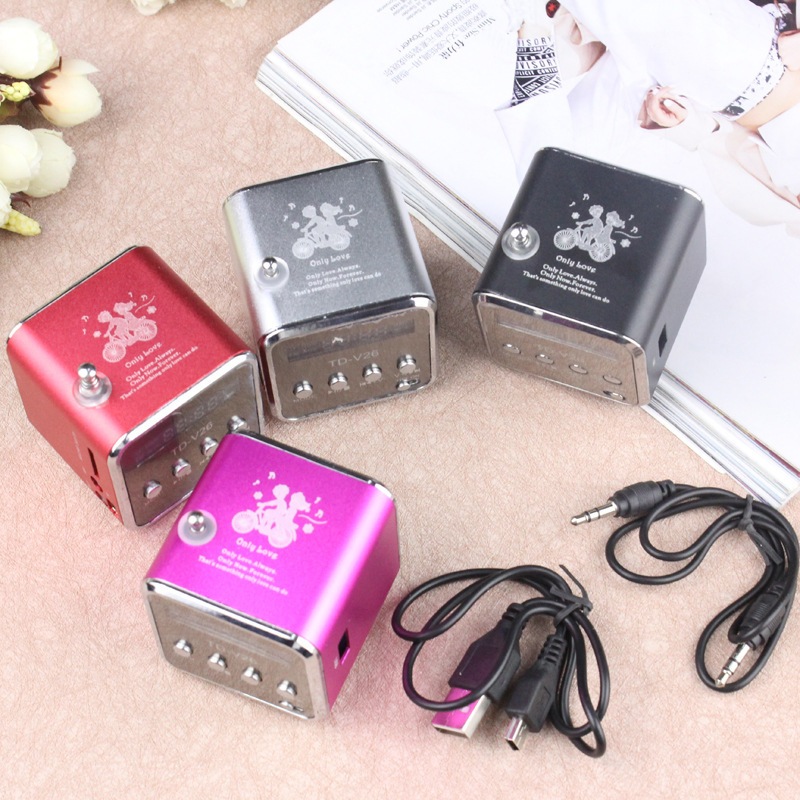 Loa bluetooth mini TD-V26, nhỏ gọn trong lòng bàn tay, chất liệu nhôm cao cấp, giá vừa túi tiền cho nhân viên, công nhân