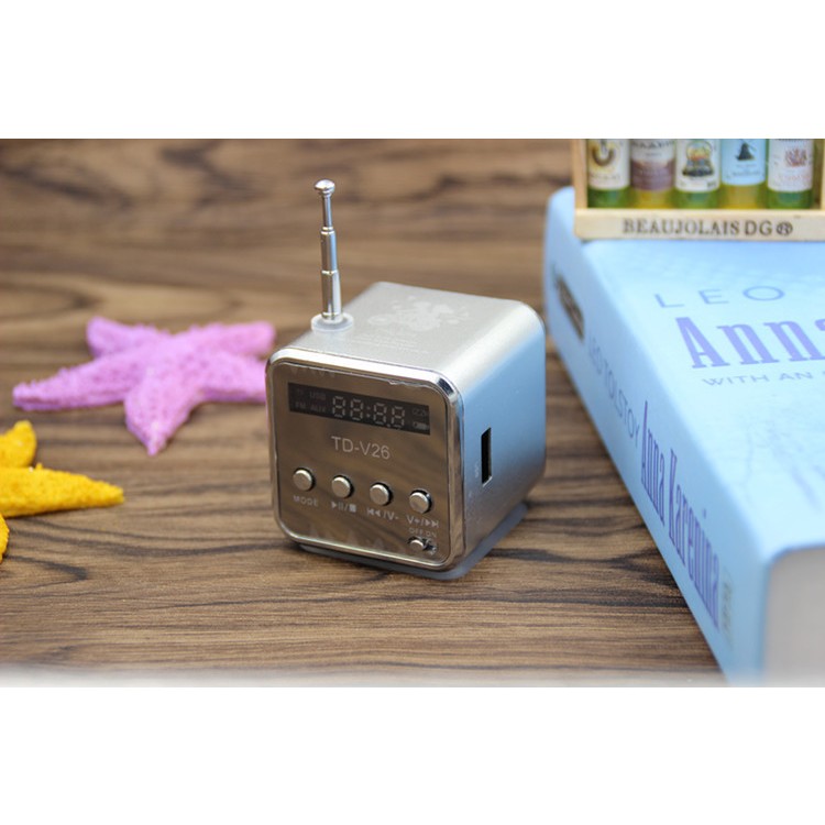 Loa bluetooth mini TD-V26, nhỏ gọn trong lòng bàn tay, chất liệu nhôm cao cấp, giá vừa túi tiền cho nhân viên, công nhân