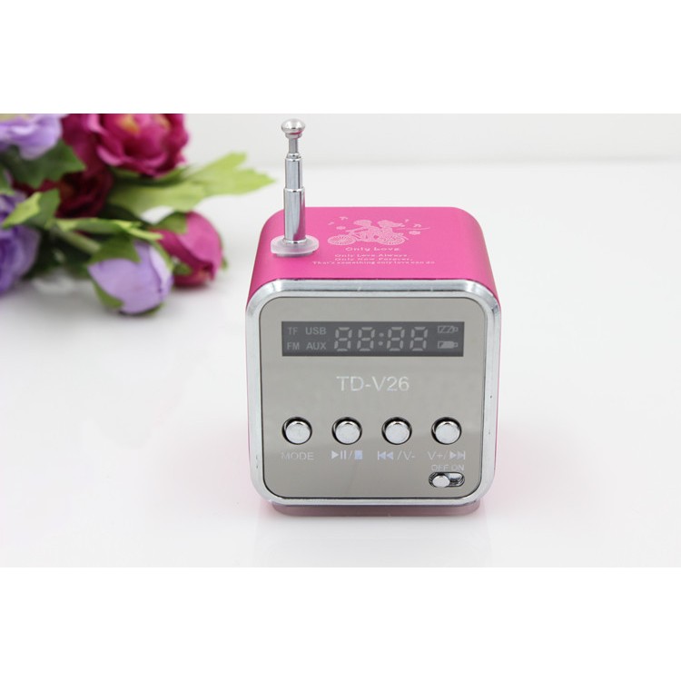 Loa bluetooth mini TD-V26, nhỏ gọn trong lòng bàn tay, chất liệu nhôm cao cấp, giá vừa túi tiền cho nhân viên, công nhân