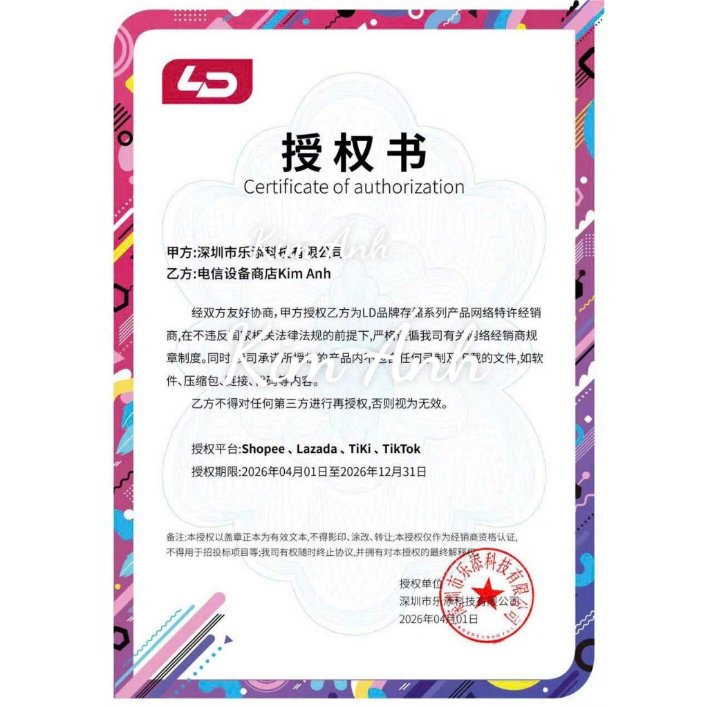 USB LD 8GB Chính Hãng – Thiết Kế Nhỏ Gọn, Tốc Độ Ổn Định, Chống Thấm Nước & Va Đập
