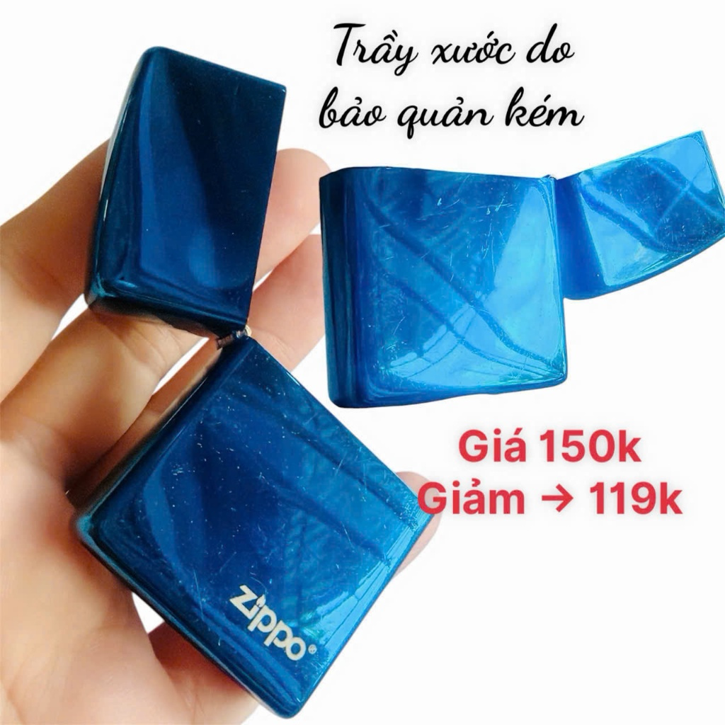 Thanh lý vỏ thay thế cho Zippo, hàng bị trầy xước, hoen ố, shop bán rẻ cho khách trải nghiệm