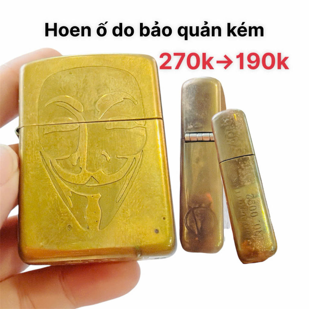 Thanh lý vỏ thay thế cho Zippo, hàng bị trầy xước, hoen ố, shop bán rẻ cho khách trải nghiệm