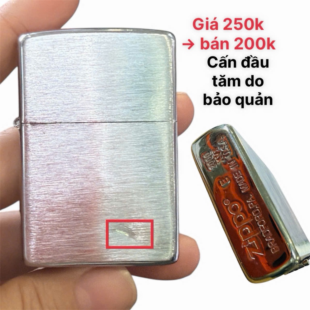 Thanh lý vỏ thay thế cho Zippo, hàng bị trầy xước, hoen ố, shop bán rẻ cho khách trải nghiệm