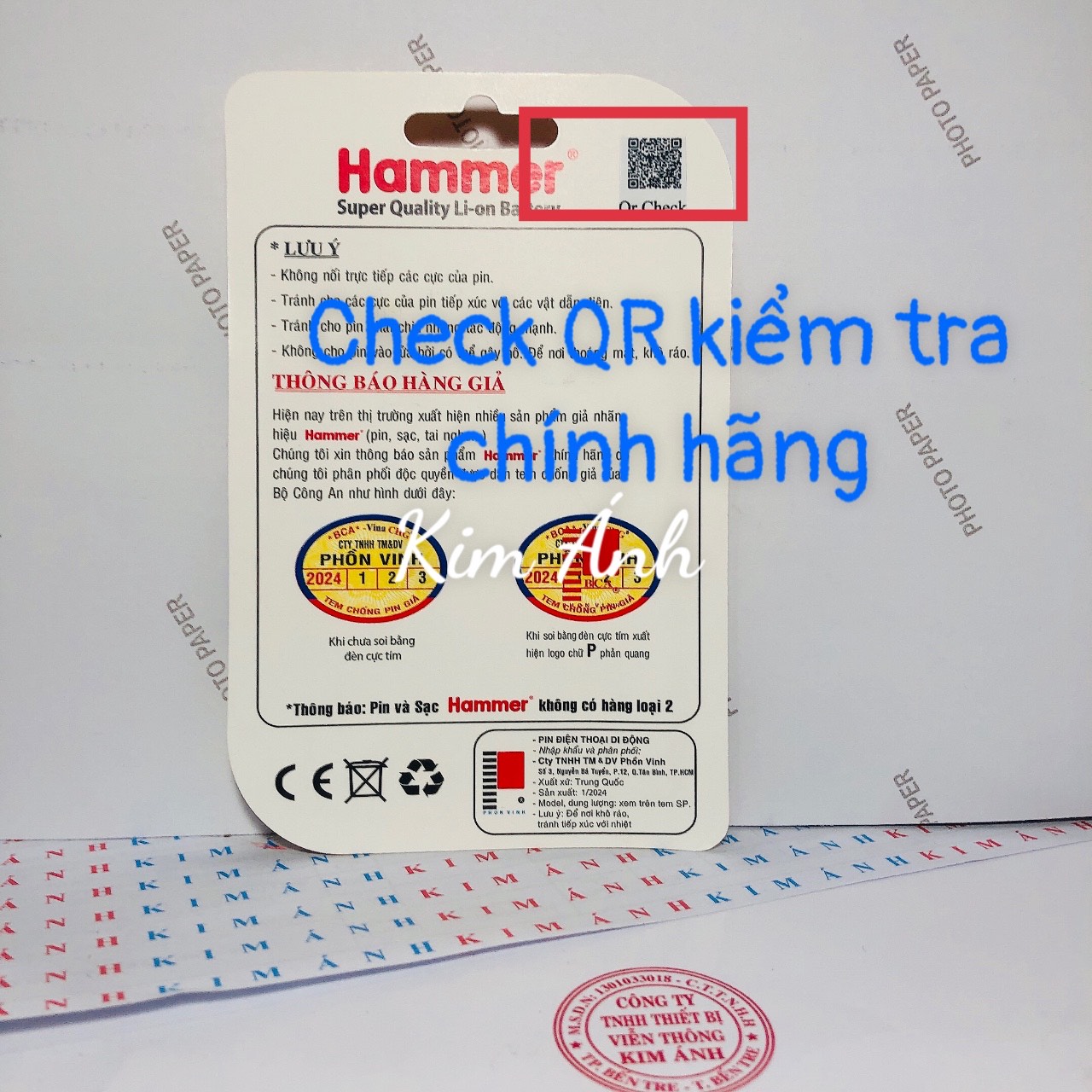 Pin hammer 4c/5c chính hãng- cam kết sản phẩm nhập khẩu Chính Hãng, bảo hành 12 tháng