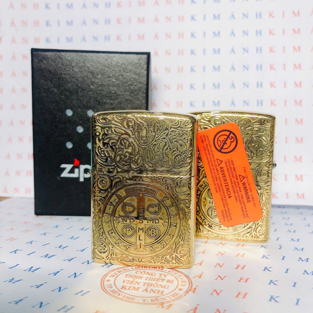 Bật Lửa Zippo Armor vỏ dầy chủ đề Constantine Thánh Giá, hàng cao cấp Vỏ bằng Đồng