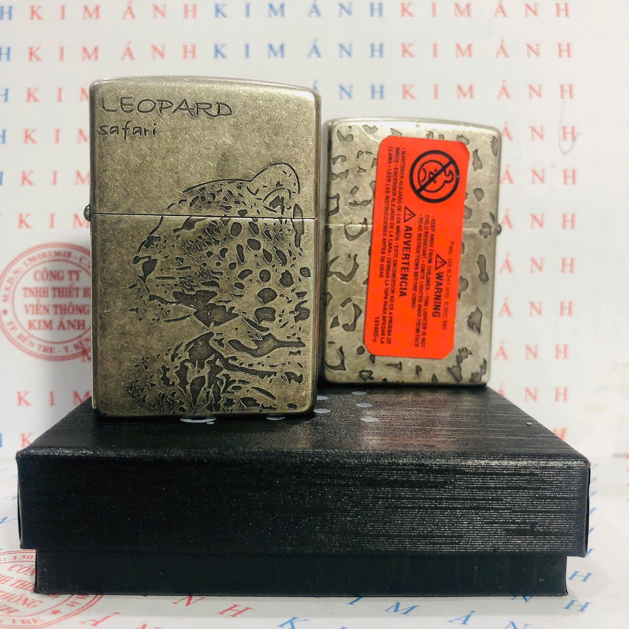 Bật lửa Zippo Báo gấm Leopard, hàng loại 1 vỏ bằng đồng có tem đỏ