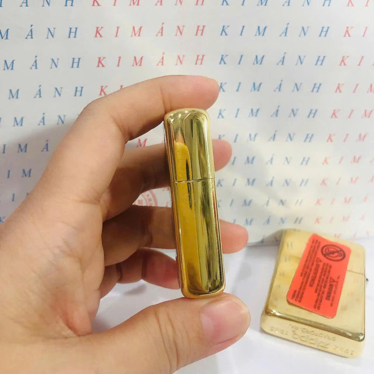 Bật lửa Zippo Brass Chu niên khắc chìm cẩn xà cừ mẫu la bàn hình bán nguyệt, vỏ bằng đồng ruột bằng thép không gỉ