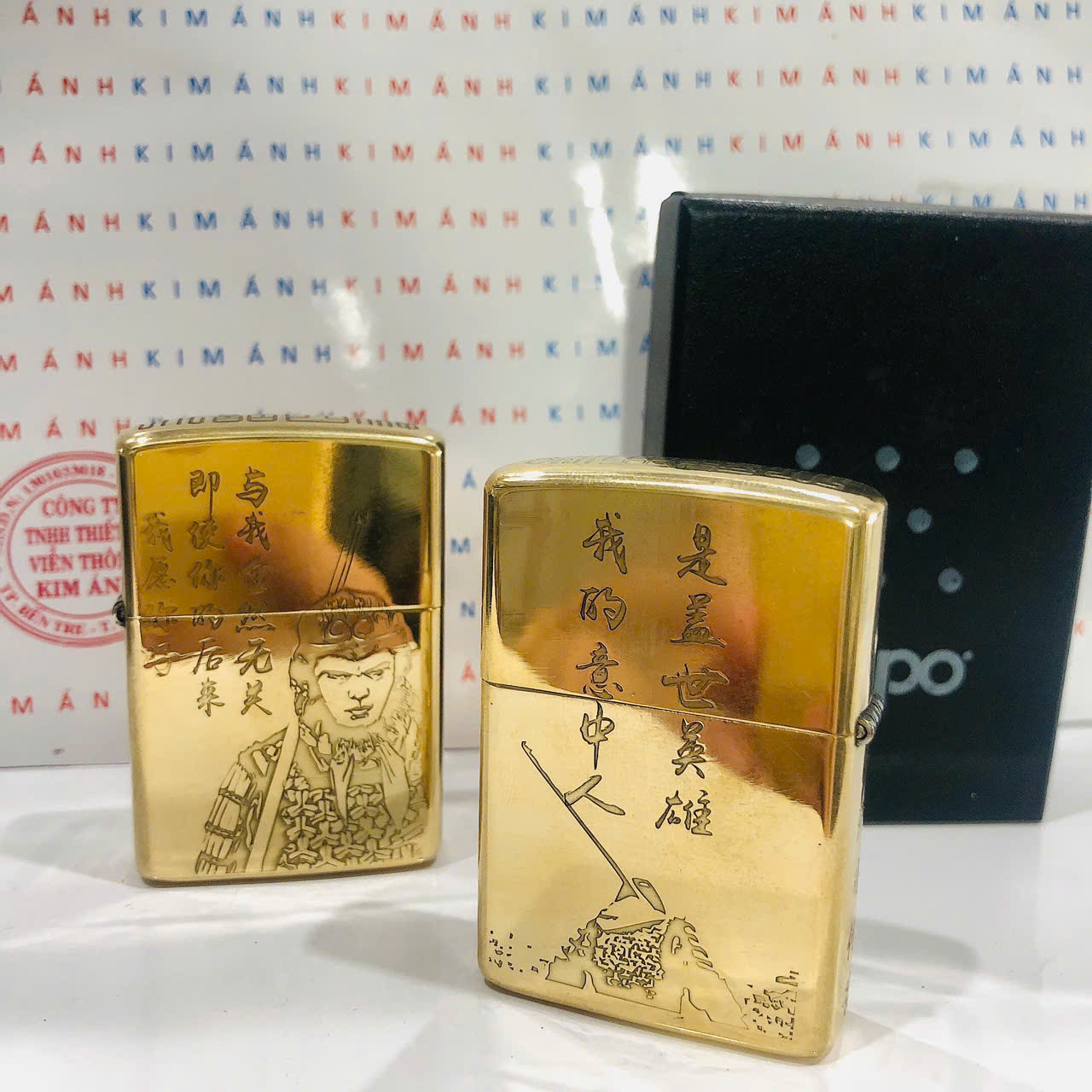 Bật Lửa Zippo Chu Niên chủ đề Tề Thiên Đại Thánh, hàng loại 1chất liệu đông  có dán tem đỏ