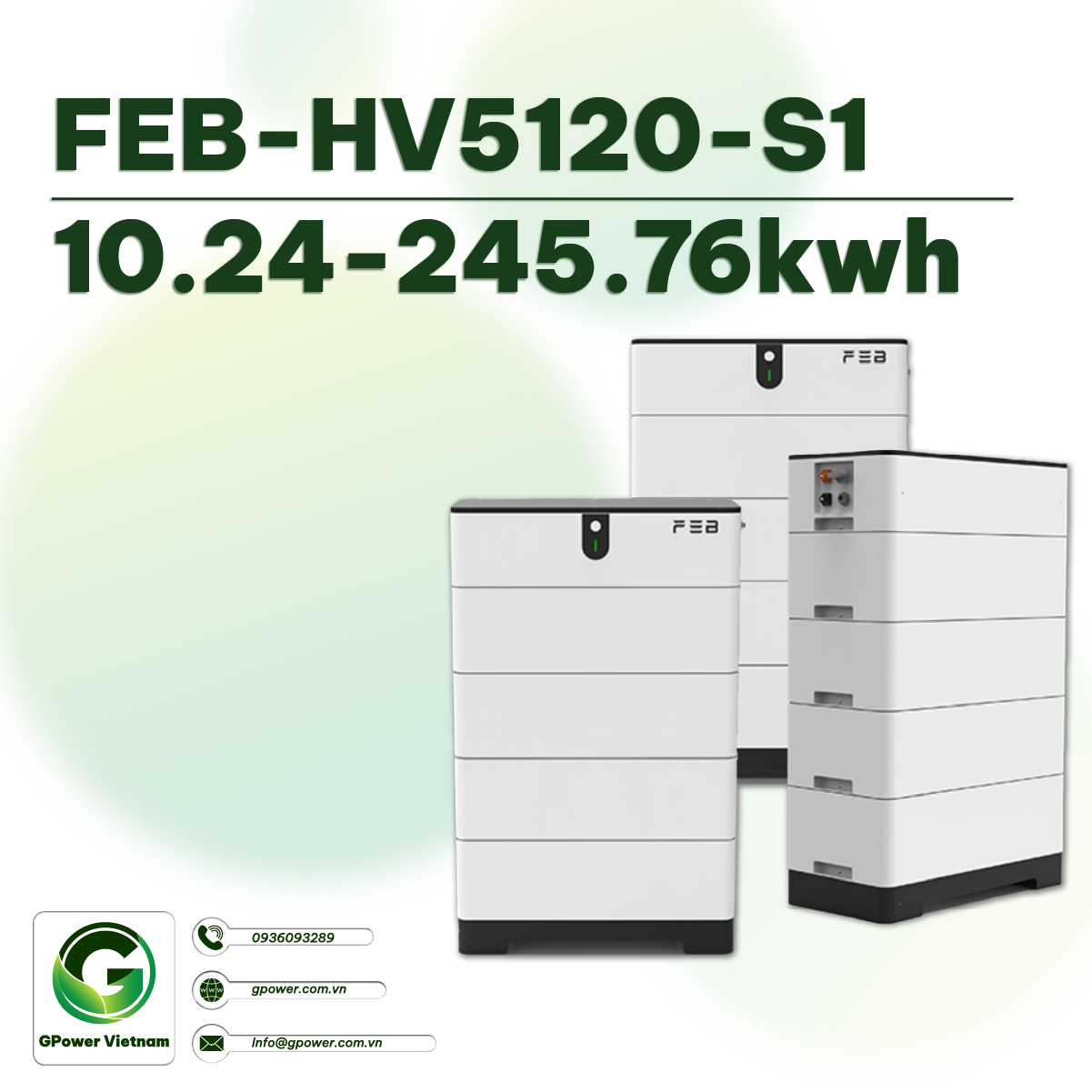 Residential high-voltage current energy storage source FEB-HV5120-S1