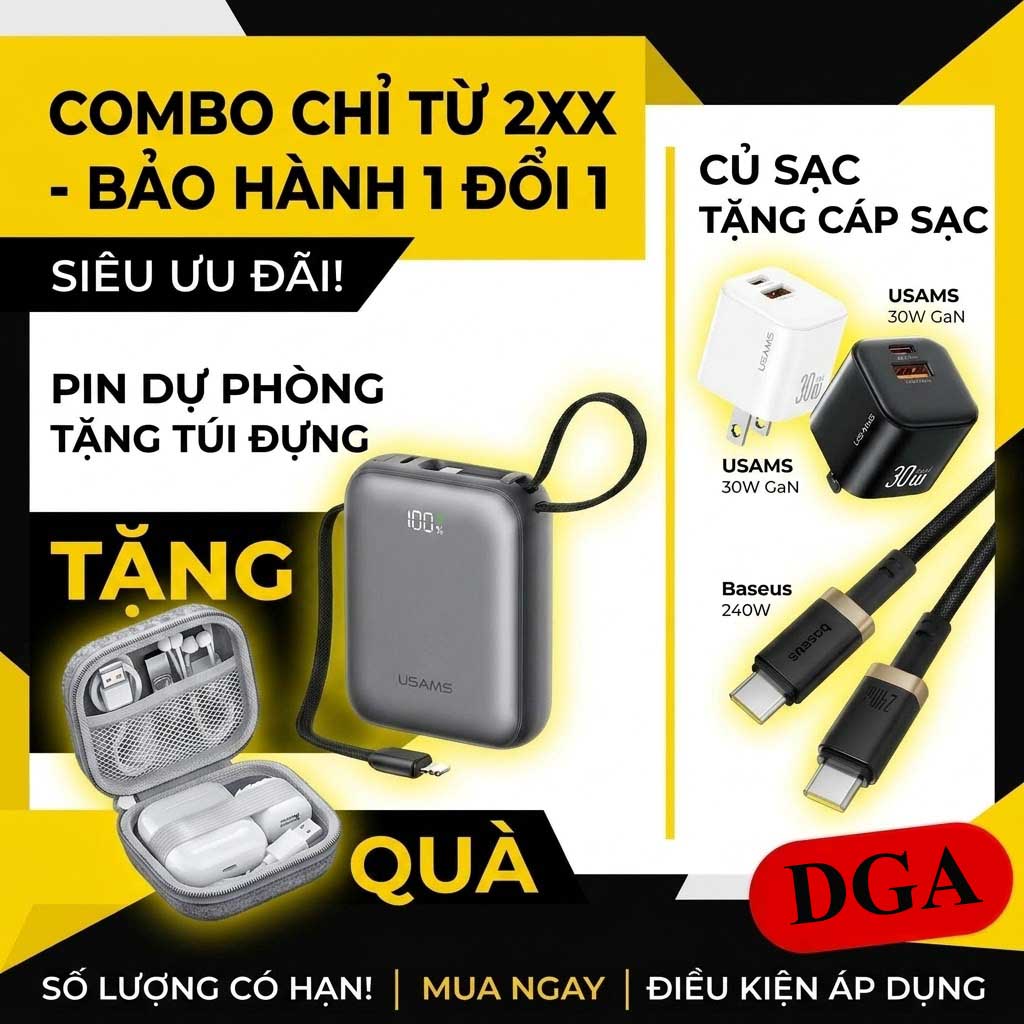 Săn Deal Củ Sạc Laptop Tặng Cáp, Sạc Dự Phòng Tặng Túi Đựng Phụ Kiện