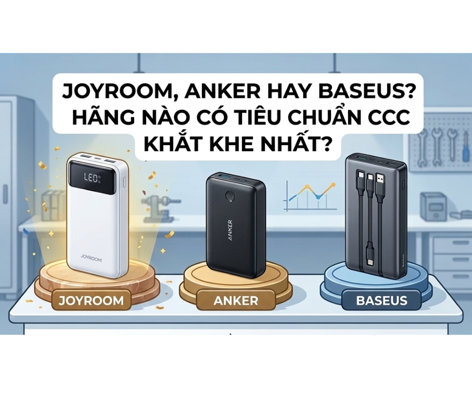 JOYROOM, ANKER HAY BASEUS? HÃNG NÀO CÓ TIÊU CHUẨN CCC KHẮT KHE NHẤT?