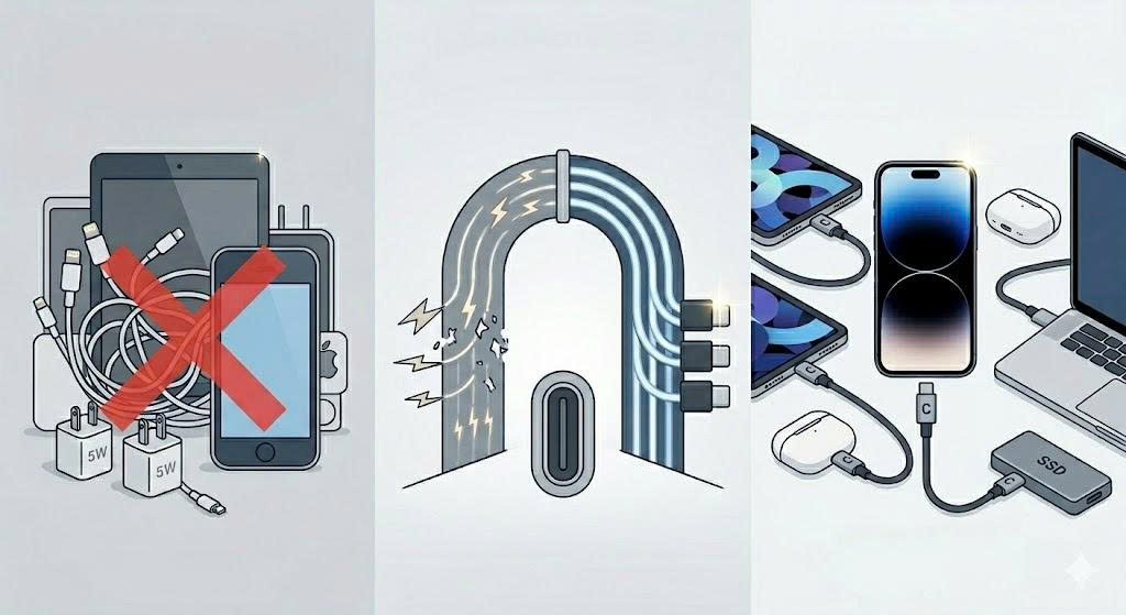 Kỷ Nguyên Apple Bỏ Cổng Lightning: Bước Ngoặt Type-C Và Những Điều Người Dùng Cần Biết