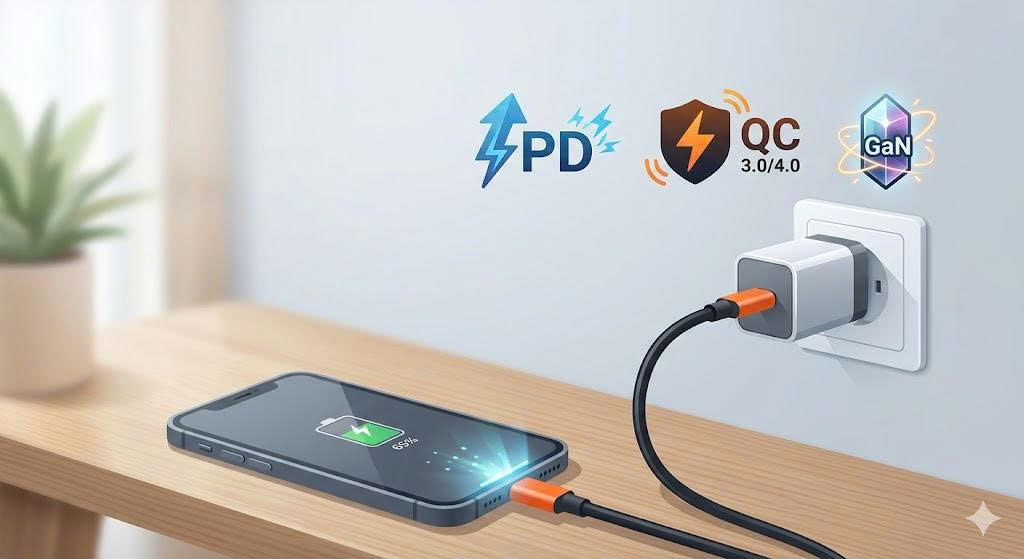 Giải Mã Công Nghệ Sạc Nhanh: Hiểu Đúng Về PD, QC và GaN Để Bảo Vệ Smartphone Của Bạn