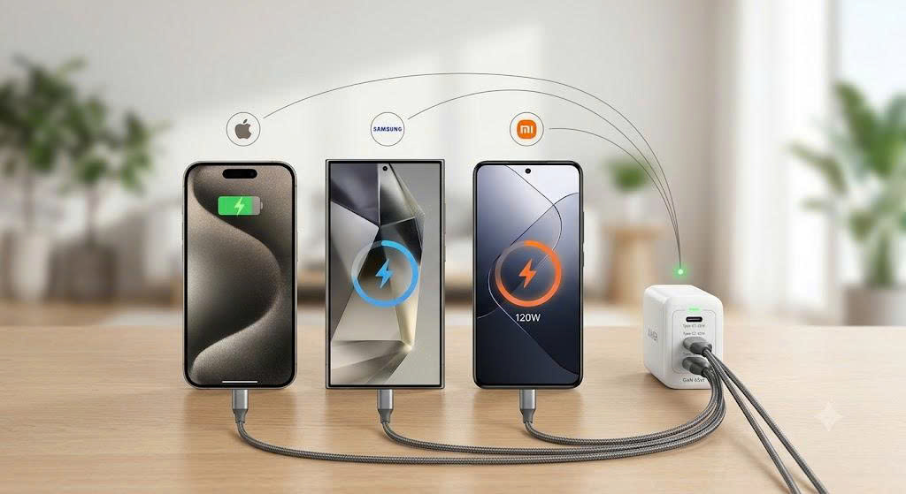 Cách Chọn Củ Sạc Nhanh Cho iPhone, Samsung, Xiaomi Không Lo Hại Máy