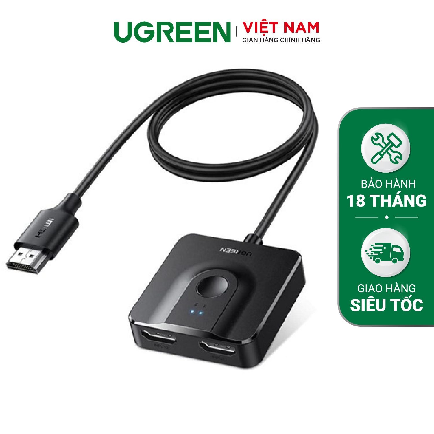 UGREEN HDMI Bidirectional Switch with HDMI Cable