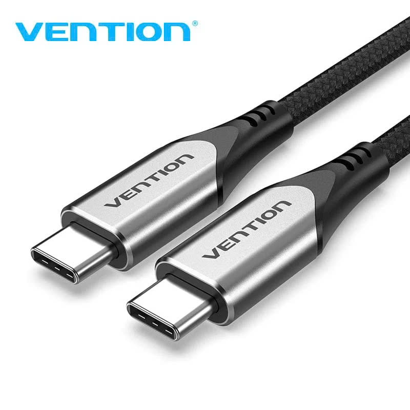 Cáp Sạc Nhanh Vention USB 3.1 C to C TAAHF (3A/60W, 4K, Cotton Braided)