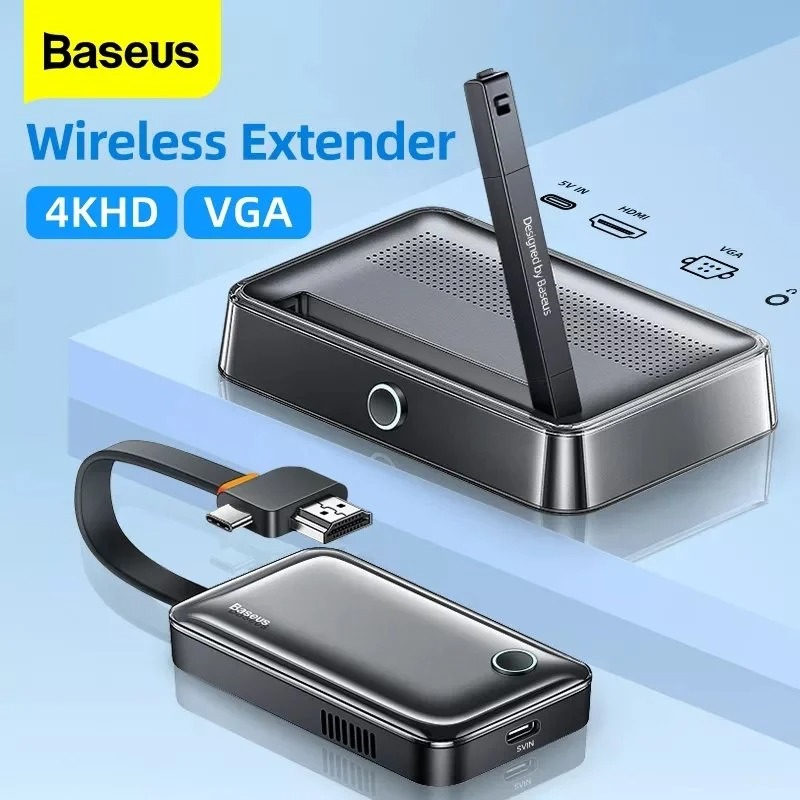HDMI không dây Baseus sẽ giúp bạn kết nối thiết bị của mình với màn hình lớn để có được trải nghiệm xem phim và chơi game tuyệt vời. Kết nối không dây sẽ giúp bạn tiết kiệm thời gian và tăng tính linh hoạt cho thiết bị của bạn.