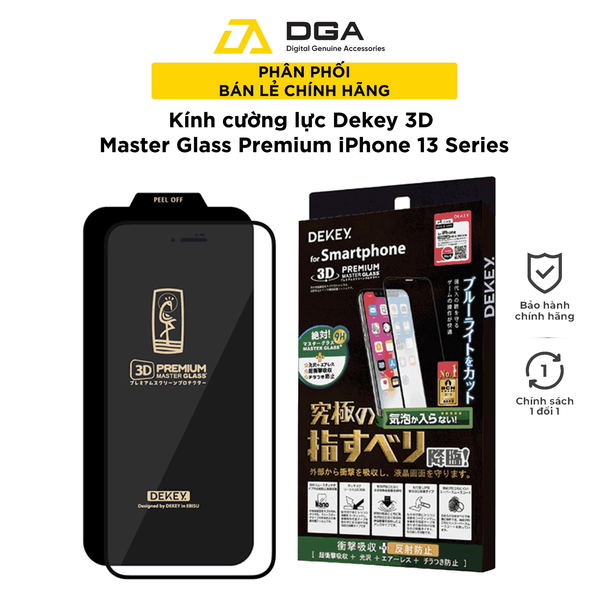 Sở hữu kính cường lực Dekey 3D Master Glass Premium để bảo vệ màn hình điện thoại của bạn khỏi trầy xước và va đập. Nó được làm từ chất liệu cao cấp, có độ bền cao và khả năng chống vỡ tuyệt vời. Hạn chế sự cố không đáng có và giữ điện thoại của bạn luôn mới mẻ.