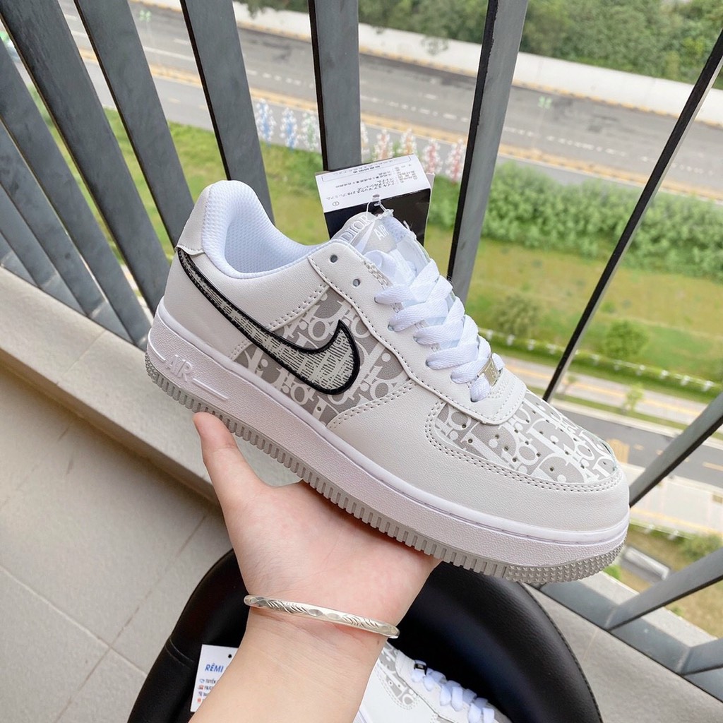 Giày thể thao air force 1 giày af1 dior đế xám đế đen đầy đủ hộp bill đủ  size nam nữ 3643  Lazadavn