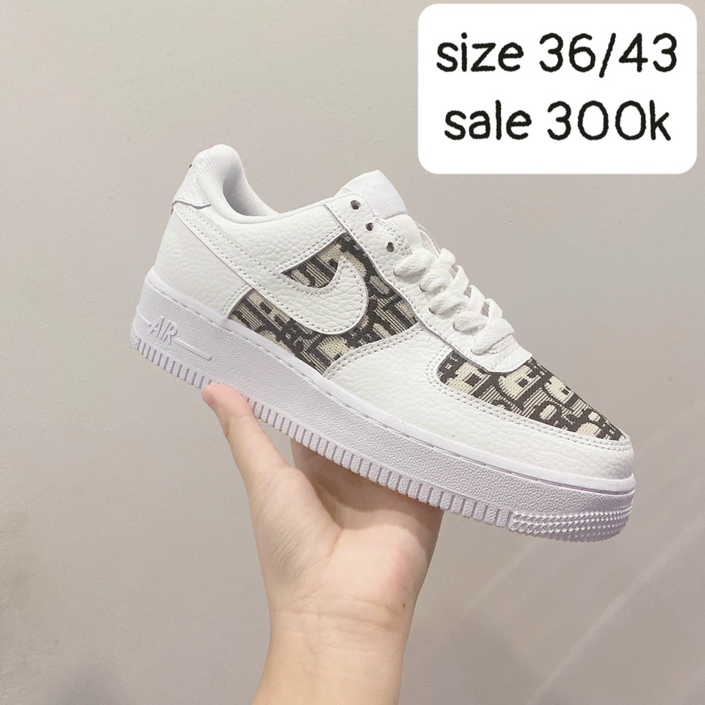 Bán giày sneaker af1 dior rep 11 màu đen hàng chuẩn Trung  5giay