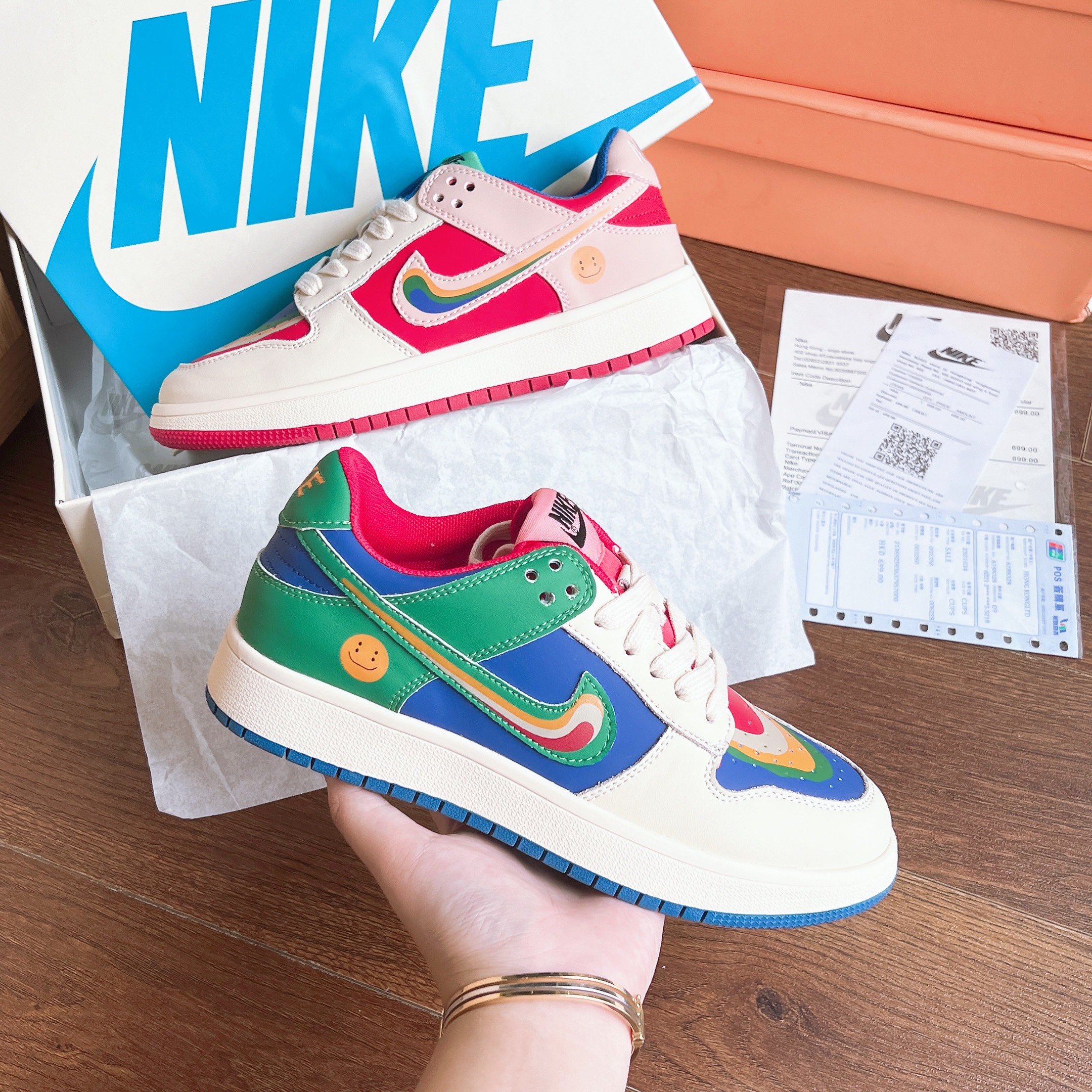 NIKE CẦU VỒNG 7 MÀU THẤP