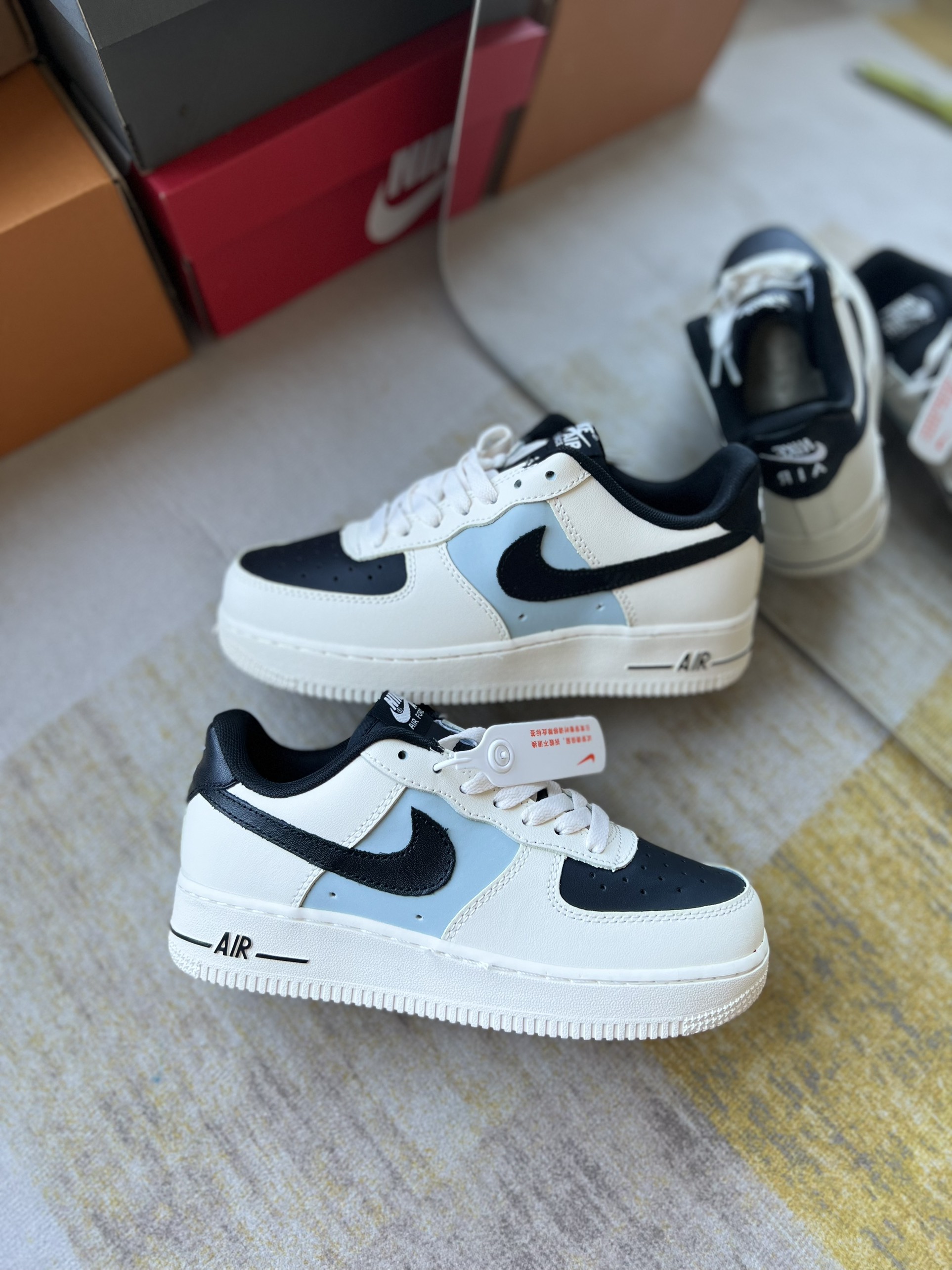 AF1 XÁM ĐEN KEM