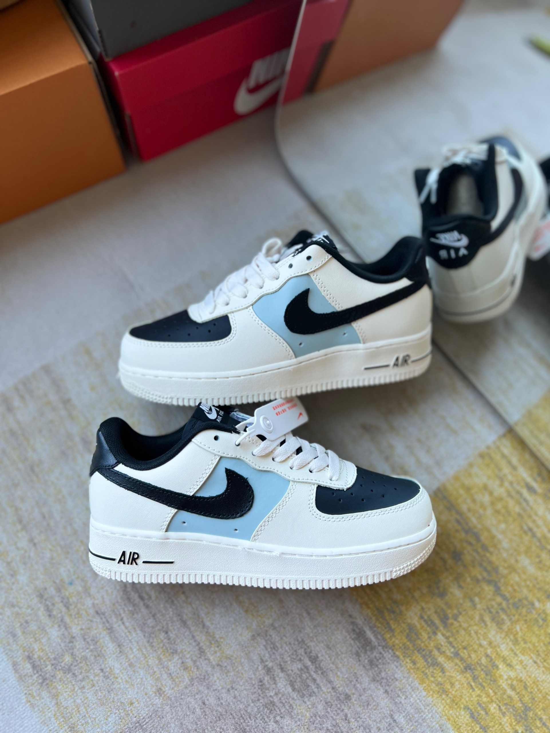 AF1 XÁM ĐEN KEM