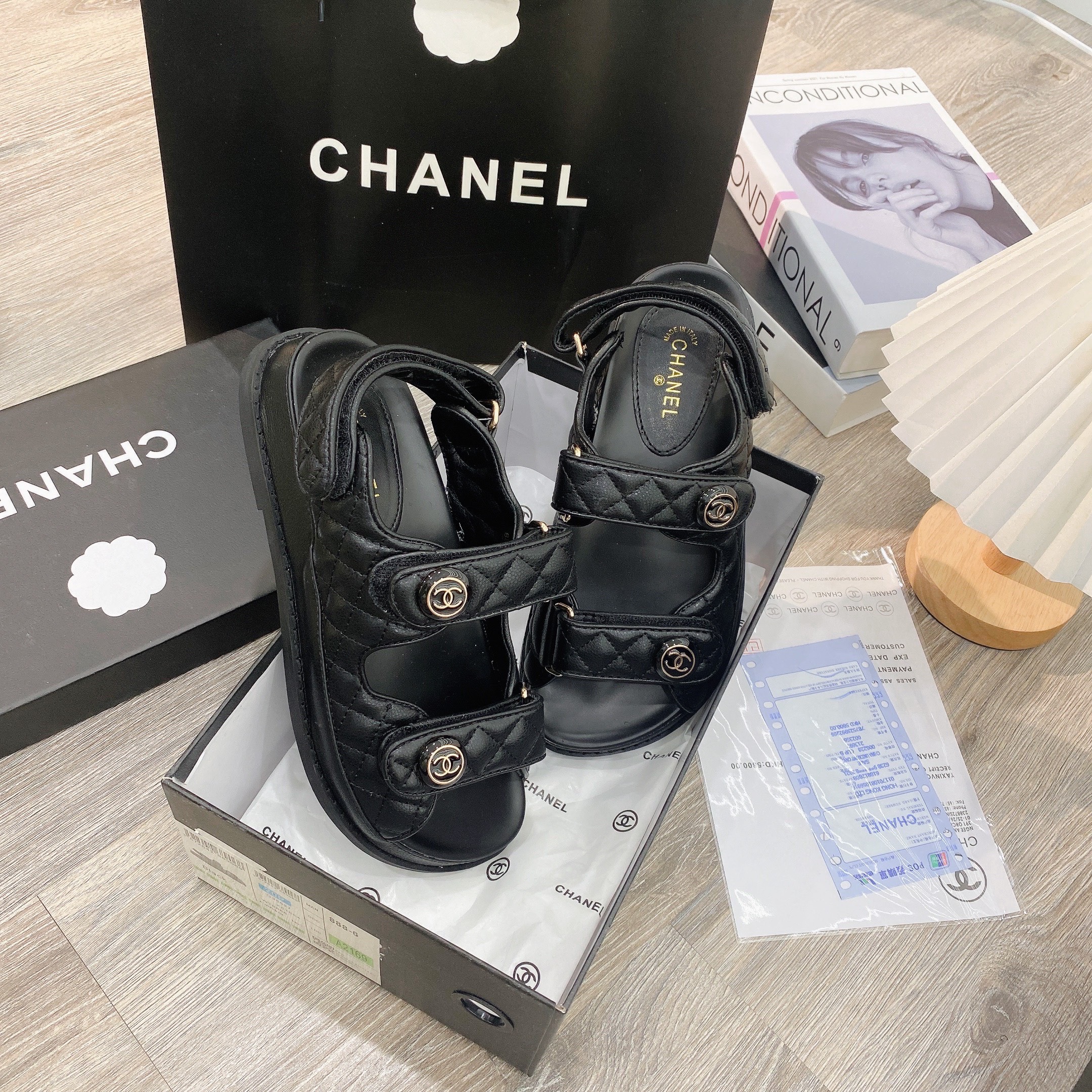SANDAL CHANEL ĐEN
