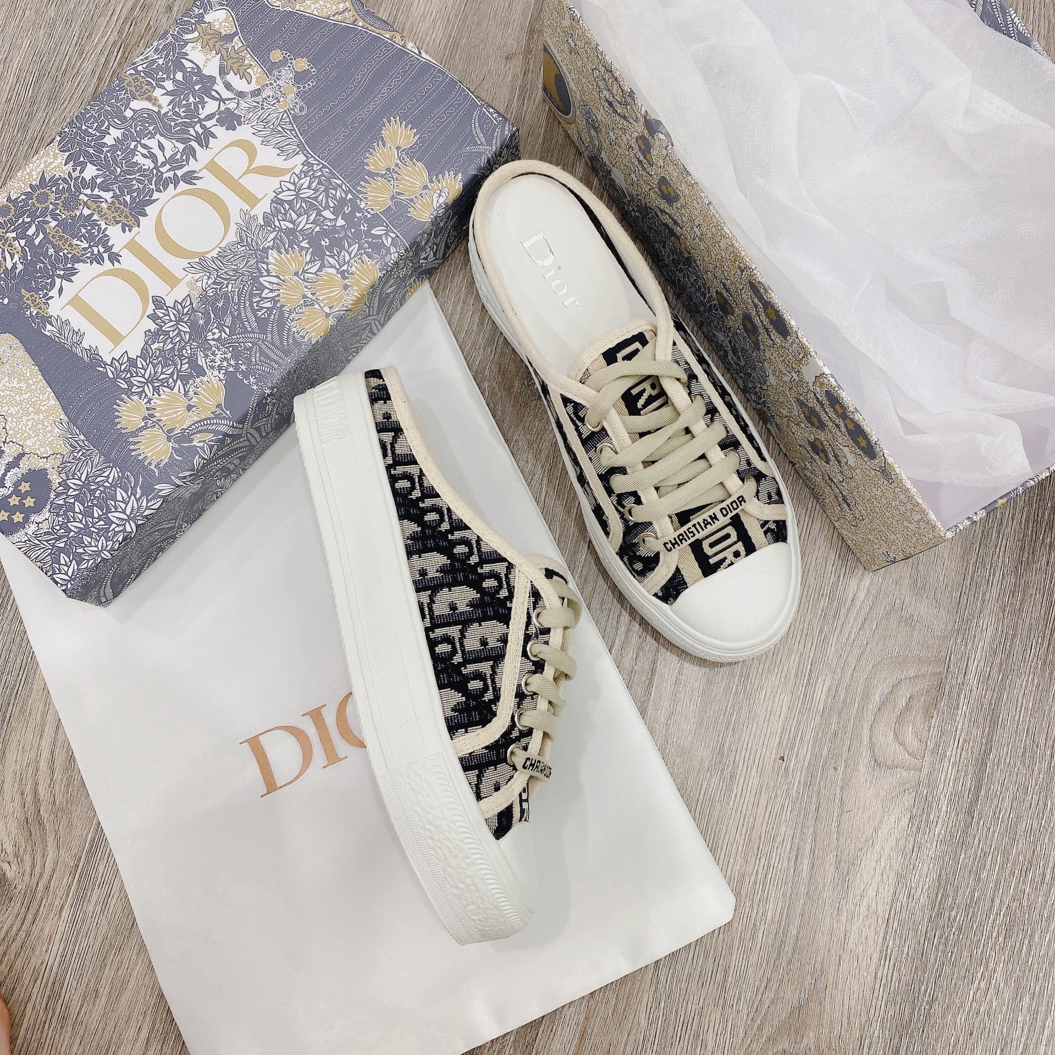 đạp gót dior
