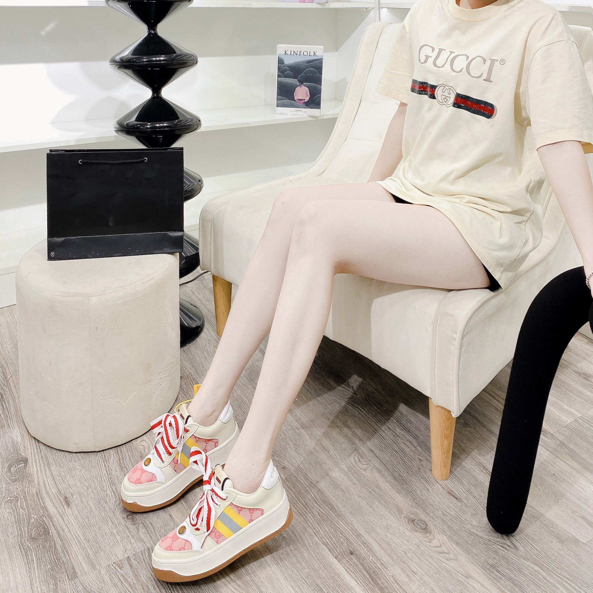 gucci vàng hồng đế cao