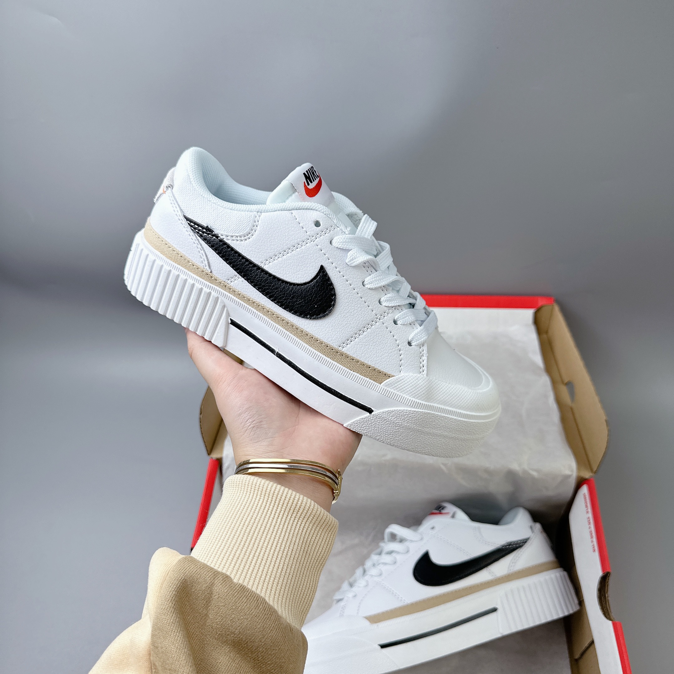 NIKE LEGACY TRẮNG ĐẾ CAO