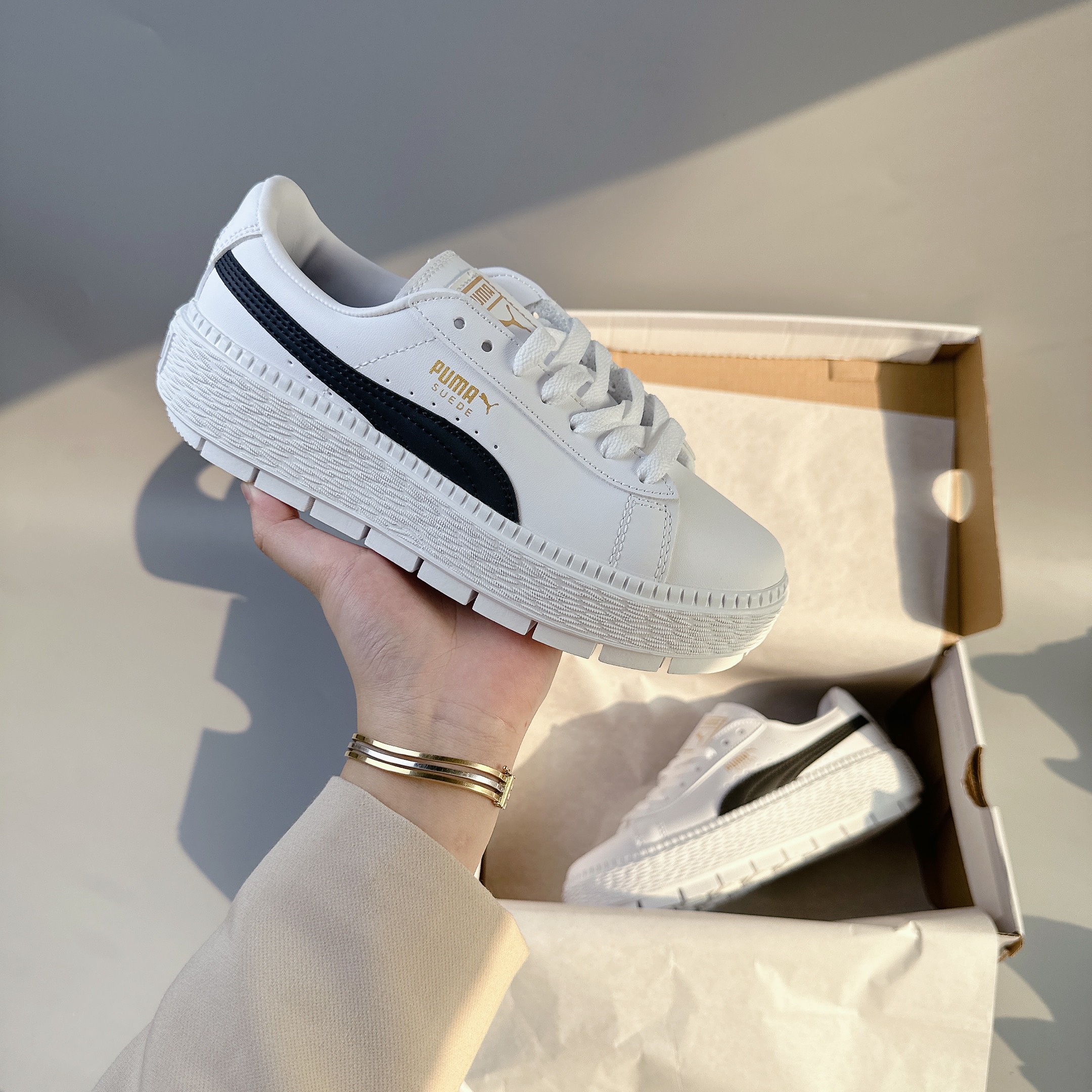 puma suede đế cao