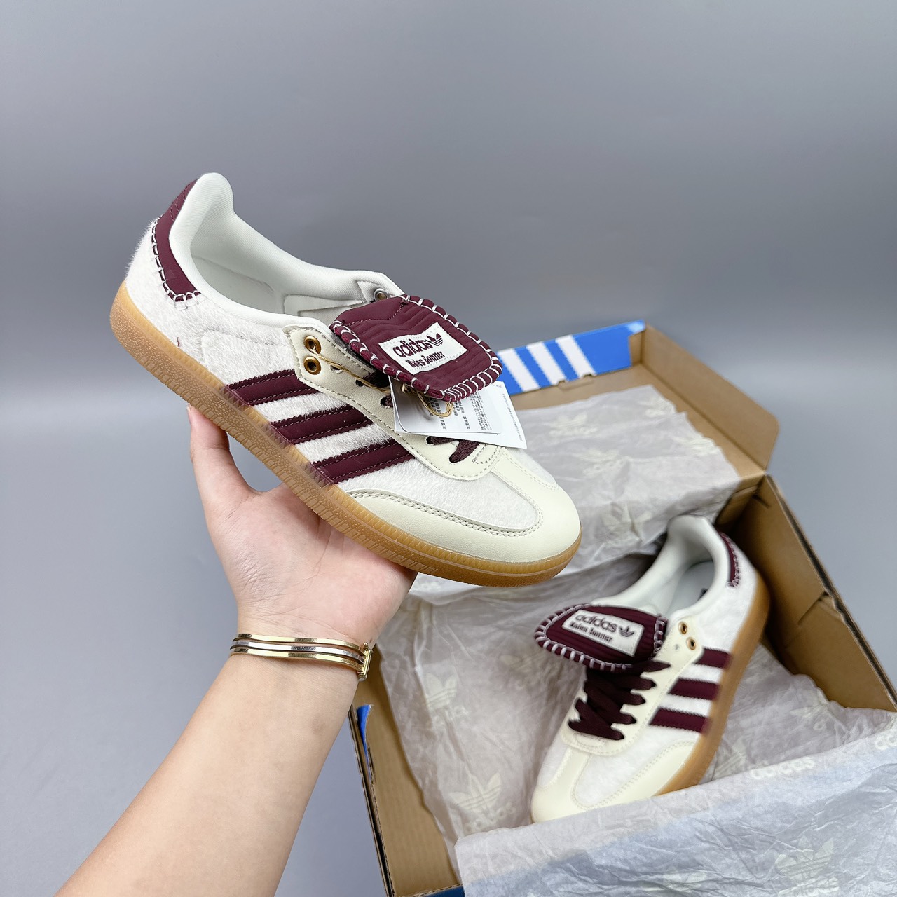 samba bonner trắng đỏ