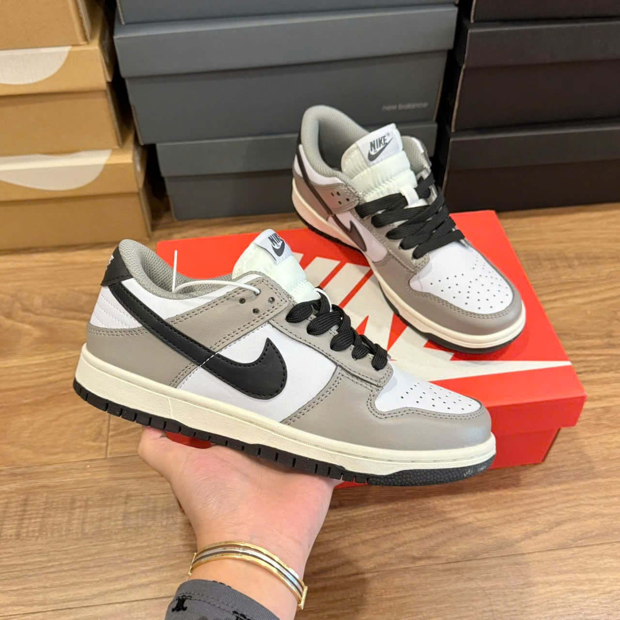 nike sb xám đen thấp