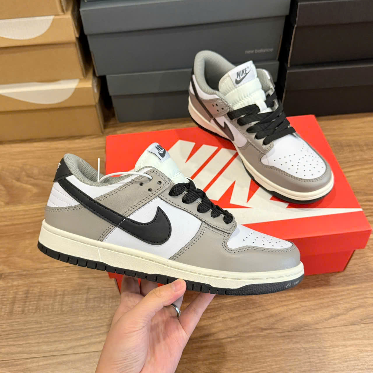 nike sb xám đen thấp