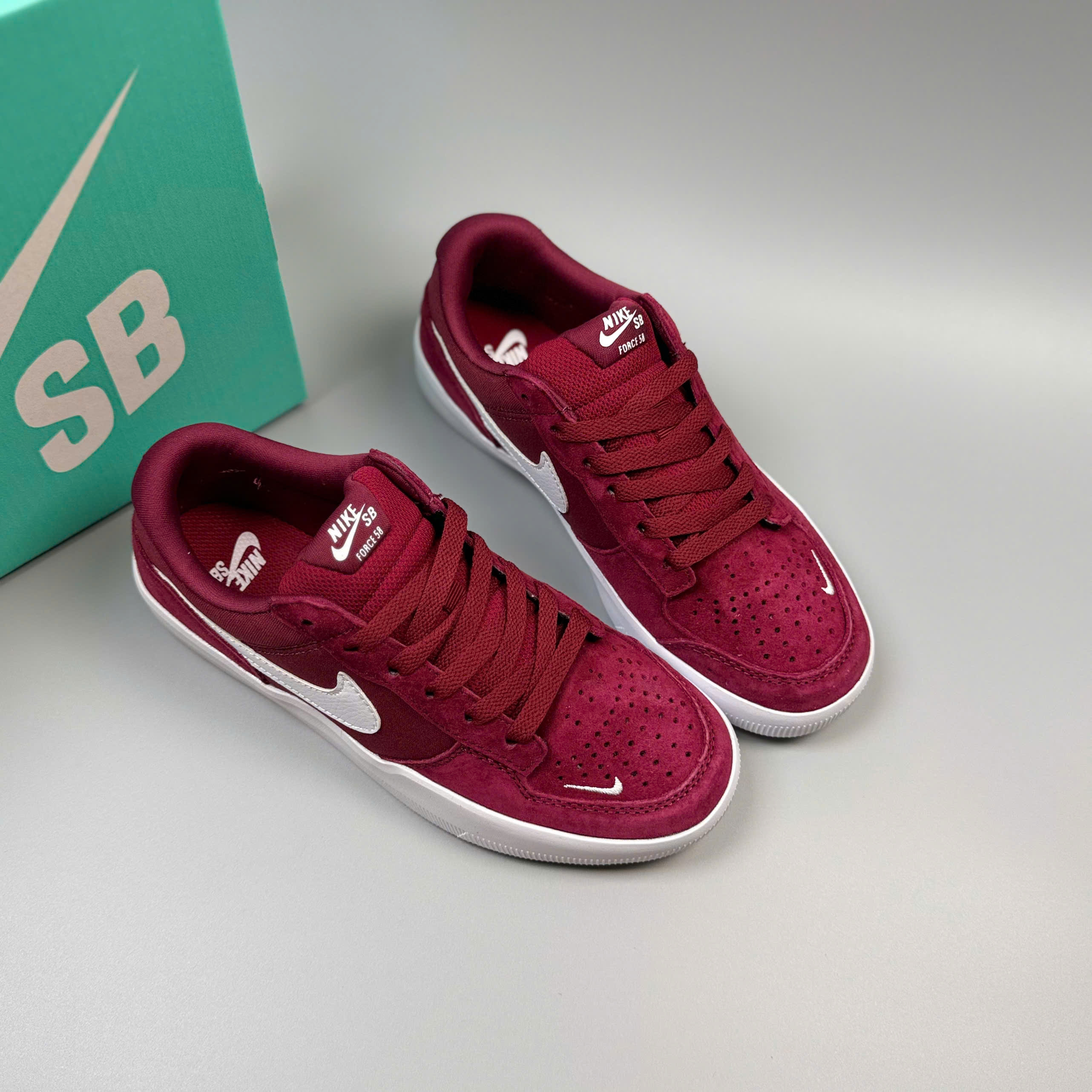 nike sb58 đỏ mận