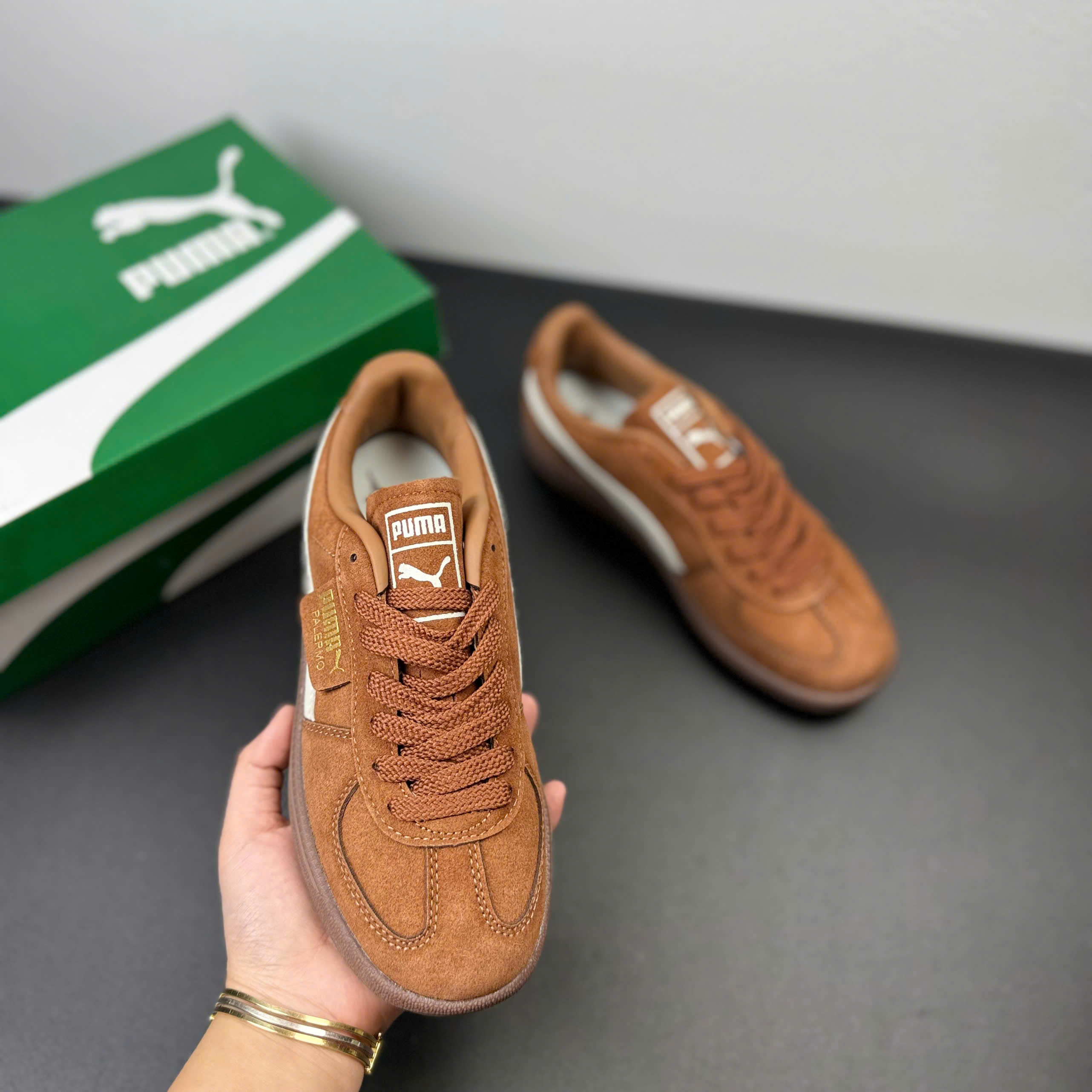puma palermo nâu