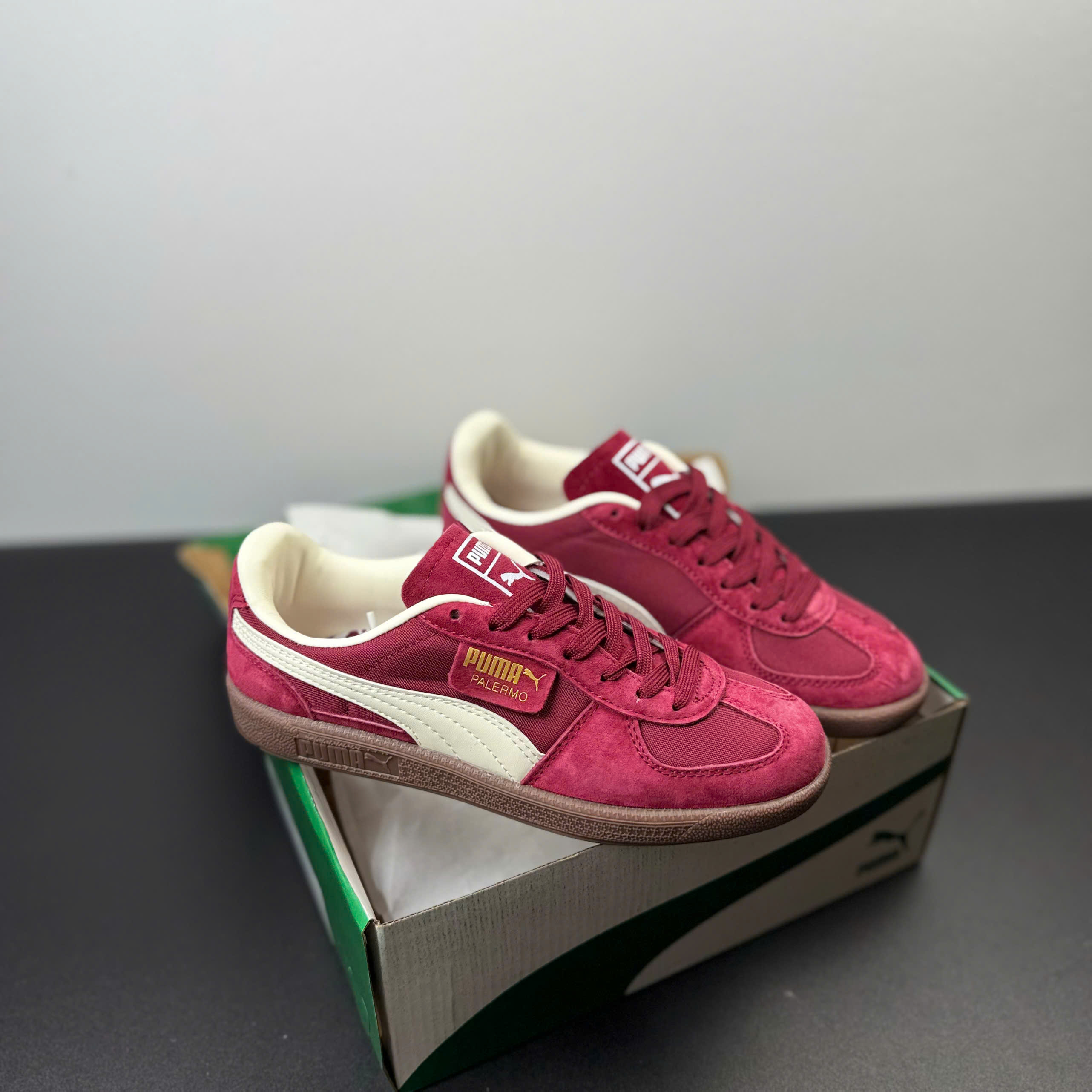 puma palermo đỏ mận